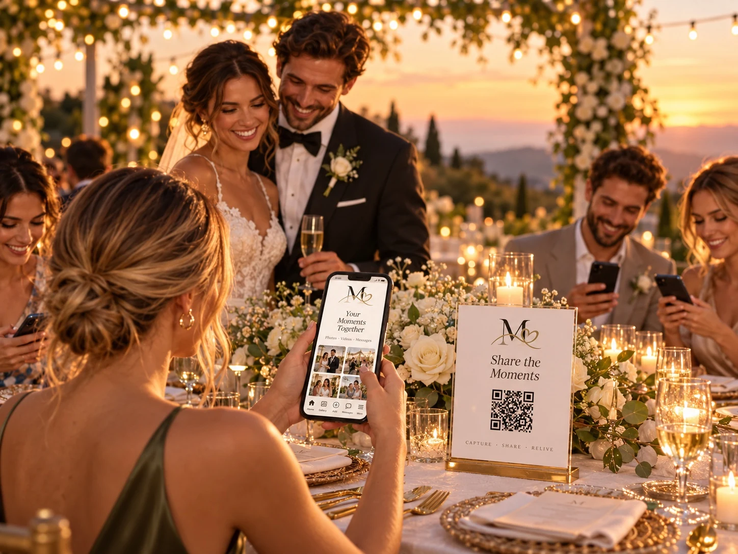 Momenty utilizzato al tavolo del matrimonio